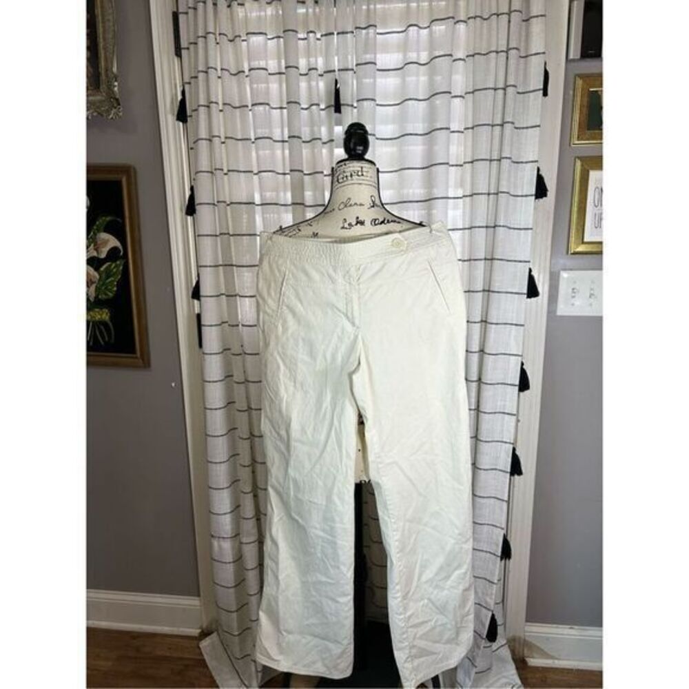 Ann Taylor LOFT Flare Trouser Cream Pants Size 12